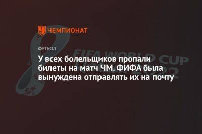 У всех болельщиков пропали билеты на матч ЧМ. ФИФА была вынуждена отправлять их на почту - championat.com - Англия - Иран - Катар