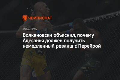 Алексей Волкановски - Алексей Перейрой - Волкановски объяснил, почему Адесанья должен получить немедленный реванш с Перейрой - championat.com - Австралия - Бразилия