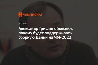 Александр Гришин - Андрей Ирха - Александр Гришин объяснил, почему будет поддерживать сборную Дании на ЧМ-2022 - championat.com - Австралия - Франция - Бразилия - Дания - Тунис - Аргентина - Катар