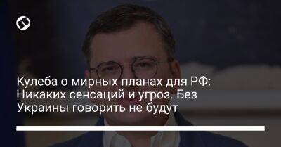 Дмитрий Кулеба - Кулеба о мирных планах для РФ: Никаких сенсаций и угроз. Без Украины говорить не будут - liga.net - Россия - Украина