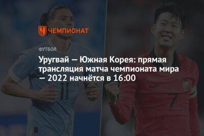 Уругвай — Южная Корея: прямая трансляция матча чемпионата мира — 2022 начнётся в 16:00 - championat.com - Южная Корея - Катар - Уругвай