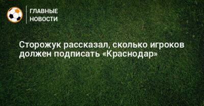 Кристиан Рамирес - Сторожук рассказал, сколько игроков должен подписать «Краснодар» - bombardir.ru - Краснодар