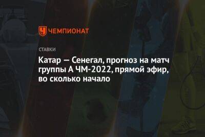 Катар — Сенегал, прогноз на матч группы А ЧМ-2022, прямой эфир, во сколько начало - championat.com - Россия - США - Англия - Швейцария - Катар - Сенегал