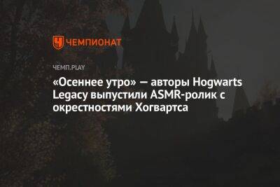 Гарри Поттер - «Осеннее утро» — авторы Hogwarts Legacy выпустили ASMR-ролик с окрестностями Хогвартса - championat.com