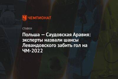 Роберт Левандовский - Польша — Саудовская Аравия: эксперты назвали шансы Левандовского забить гол на ЧМ-2022 - championat.com - Россия - Польша - Саудовская Аравия - Аргентина