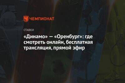 «Динамо» — «Оренбург»: где смотреть онлайн, бесплатная трансляция, прямой эфир - championat.com - Москва - Россия - Бельгия - Оренбург - Катар - Марокко