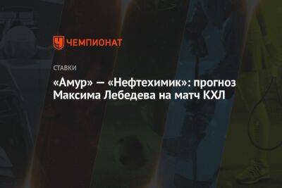 Максим Лебедев - «Амур» — «Нефтехимик»: прогноз Максима Лебедева на матч КХЛ - championat.com - шт. Колорадо - Хабаровск - Владивосток