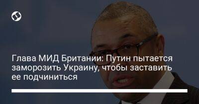 Владимир Путин - Джеймс Клеверли - Глава МИД Британии: Путин пытается заморозить Украину, чтобы заставить ее подчиниться - liga.net - Россия - Украина - Англия - Чехия - г. Бухарест