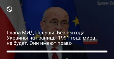 Збигнев Рау - Глава МИД Польши: Без выхода Украины на границы 1991 года мира не будет. Они имеют право - liga.net - Россия - Украина - Польша - Чехия - г. Бухарест