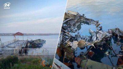 В сети показали разваленные катера россиян у Антоновского моста - 24tv.ua - Херсон