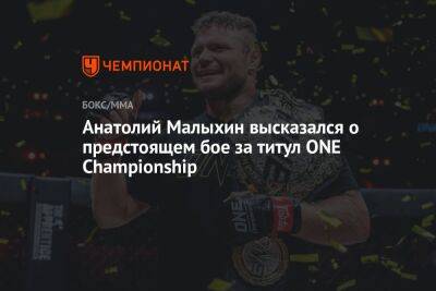 Анатолий Малыхин - Анатолий Малыхин высказался о предстоящем бое за титул ONE Championship - championat.com - Голландия - Таиланд