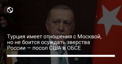 Майкл Карпентер - Турция имеет отношения с Москвой, но не боится осуждать зверства России — посол США в ОБСЕ - liga.net - Москва - Россия - США - Украина - Турция - Анкара