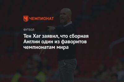 Эрик Тен - Хаг Тен - Тен Хаг заявил, что сборная Англии один из фаворитов чемпионатам мира - championat.com - США - Англия - Иран - Катар