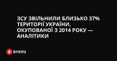 ЗСУ звільнили близько 37% території України, окупованої з 2014 року — аналітики - bykvu.com - Украина - Росія - Twitter