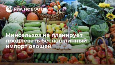 Оксана Лут - Минсельхоз не видит необходимости в продлении нулевых пошлин на импорт овощей - smartmoney.one - Россия