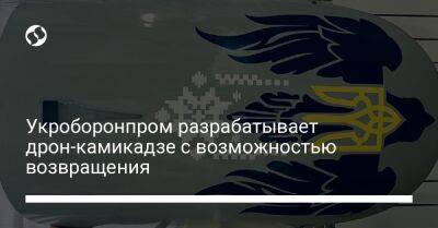 Укроборонпром разрабатывает дрон-камикадзе с возможностью возвращения - liga.net - Украина