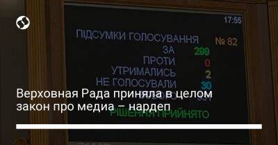 Ярослав Железняк - Верховная Рада приняла в целом закон про медиа – нардеп - liga.net - Украина