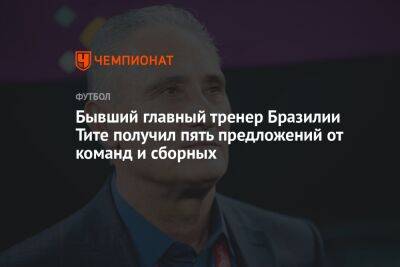 Бывший главный тренер Бразилии Тите получил пять предложений от команд и сборных - championat.com - Бразилия - Индия - Хорватия - Эмираты - Аргентина