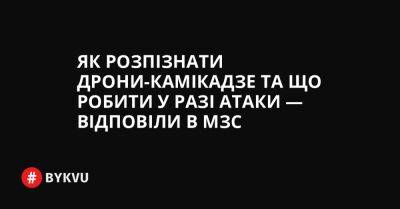 Як розпізнати дрони-камікадзе та що робити у разі атаки — відповіли в МЗС - bykvu.com - Украина - Twitter
