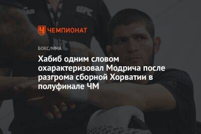 Криштиану Роналду - Хабиб Нурмагомедов - Хабиб одним словом охарактеризовал Модрича после разгрома сборной Хорватии в полуфинале ЧМ - championat.com - Россия - Франция - Хорватия - Аргентина - Катар - Марокко