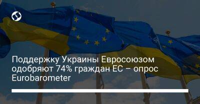 Поддержку Украины Евросоюзом одобряют 74% граждан ЕС – опрос Eurobarometer - liga.net - Россия - Украина - Швеция - Финляндия - Дания - Голландия - Португалия