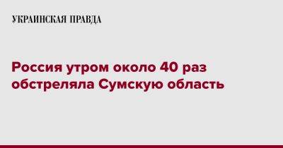 Дмитрий Живицкий - Россия утром около 40 раз обстреляла Сумскую область - pravda.com.ua - Россия - Украина - Сумская обл.