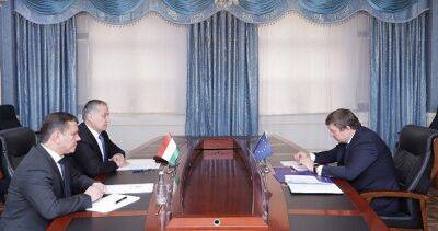 Сироджиддин Мухриддин - Раймундас Кароблис - Таджикистан и Европейский Союз обсудили сотрудничество в рамках региональных инициатив - dialog.tj - Таджикистан