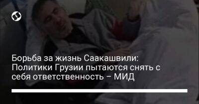 Олег Николенко - Михеил Саакашвили - Борьба за жизнь Саакашвили: Политики Грузии пытаются снять с себя ответственность – МИД - liga.net - Украина - Грузия - Тбилиси