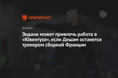 Зинедин Зидан - Дидье Деша - Зидана может привлечь работа в «Ювентусе», если Дешам останется тренером сборной Франции - championat.com - Италия - Франция - Испания