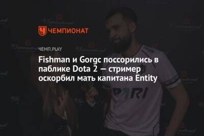 Fishman и Gorgc поссорились в паблике Dota 2 — стример оскорбил мать капитана Entity - championat.com