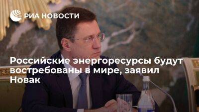 Александр Новак - Новак: российские энергоресурсы будут нужны, без них сложно обеспечить развитие экономики - smartmoney.one - Россия
