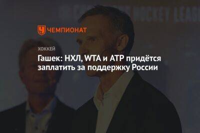 Доминик Гашек - Гашек: НХЛ, WTA и ATP придётся заплатить за поддержку России - championat.com - Россия - Украина