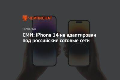 СМИ: iPhone 14 не адаптирован под российские сотовые сети - championat.com - Россия