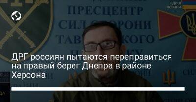 ДРГ россиян пытаются переправиться на правый берег Днепра в районе Херсона - liga.net - Украина - Херсон