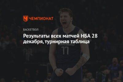 Антонио Сперс - Лука Дончич - Результаты всех матчей НБА 28 декабря, турнирная таблица - championat.com - Вашингтон - Бостон - Лос-Анджелес - Нью-Йорк - Словения - штат Оклахома - шт. Индиана - Сакраменто