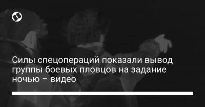 Силы спецопераций показали вывод группы боевых пловцов на задание ночью – видео - liga.net - Украина - Херсонская обл.