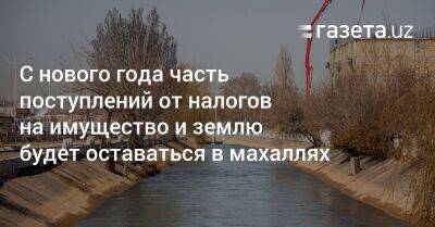 С нового года часть поступлений от налогов на имущество и землю будет оставаться в махаллях - gazeta.uz - Узбекистан