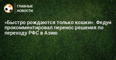 Леонид Федун - «Быстро рождаются только кошки». Федун прокомментировал перенос решения по переходу РФС в Азию - bombardir.ru