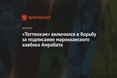 «Тоттенхэм» включился в борьбу за подписание марокканского хавбека Амрабата - championat.com - Катар - Марокко - Уругвай