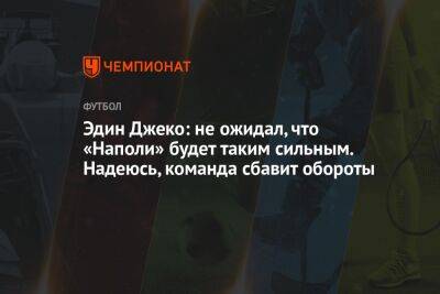 Джанлука Ди-Марцио - Эдин Джеко: не ожидал, что «Наполи» будет таким сильным. Надеюсь, команда сбавит обороты - championat.com - Италия - Катар