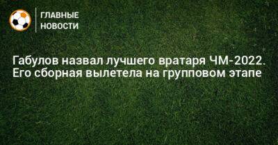 Владимир Габулов - Габулов назвал лучшего вратаря ЧМ-2022. Его сборная вылетела на групповом этапе - bombardir.ru - Россия - Бразилия - Голландия - Катар