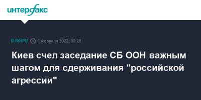 Сергей Кислица - Киев счел заседание СБ ООН важным шагом для сдерживания "российской агрессии" - interfax.ru - Москва - Россия - Украина - Киев