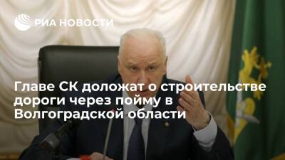Александр Бастрыкин - Главе СК Бастрыкину доложат о строительстве дороги через пойму в Волгоградской области - ria.ru - Россия - Волгоград - Волгоградская обл.