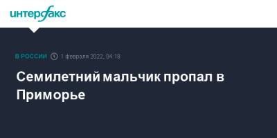 Семилетний мальчик пропал в Приморье - interfax.ru - Москва - Приморье край - Арсеньев