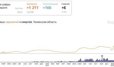 1211 человек: впервые в Тюменской области ковидом заболело больше тысячи - nashgorod.ru - Россия - Тюменская обл. - Югра - окр. Янао - Скончался