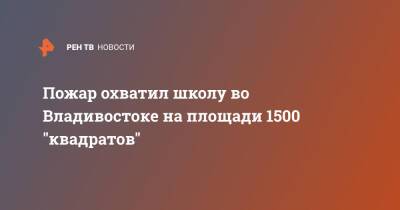 Пожар охватил школу во Владивостоке на площади 1500 "квадратов" - ren.tv - Россия - Владивосток - Владивосток