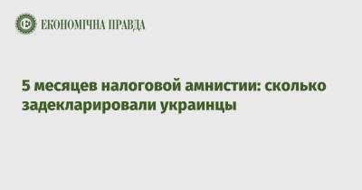 5 месяцев налоговой амнистии: сколько задекларировали украинцы - epravda.com.ua - Украина