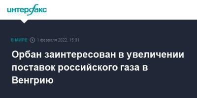 Владимир Путин - Виктор Орбан - Венгрия - Орбан заинтересован в увеличении поставок российского газа в Венгрию - interfax.ru - Москва - Россия - Украина - Венгрия