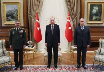 Реджеп Тайип Эрдоган - Закир Гасанов - Президент Турции принял министра обороны Азербайджана - trend.az - Турция - Азербайджан