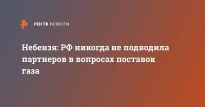 Василий Небензя - Небензя: РФ никогда не подводила партнеров в вопросах поставок газа - ren.tv - Россия